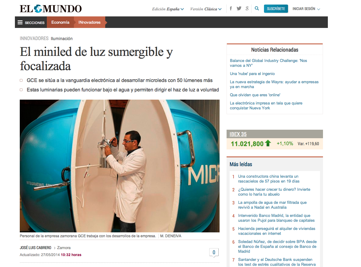 Presencia en diario El Mundo